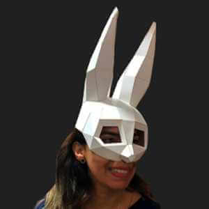 Máscara de Conejo Blanco